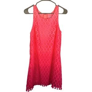 NWT Lilly Pulitzer Marquette Shift dress Dragon fruit pink Ombre lace Sze M